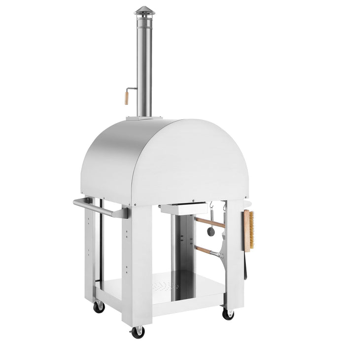 Empava Outdoor Wood-Fired Pizza Oven in Stainless Steel