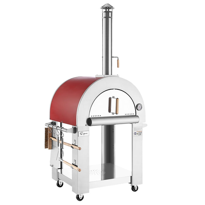 Empava Outdoor Wood-Fired Pizza Oven in Stainless Steel