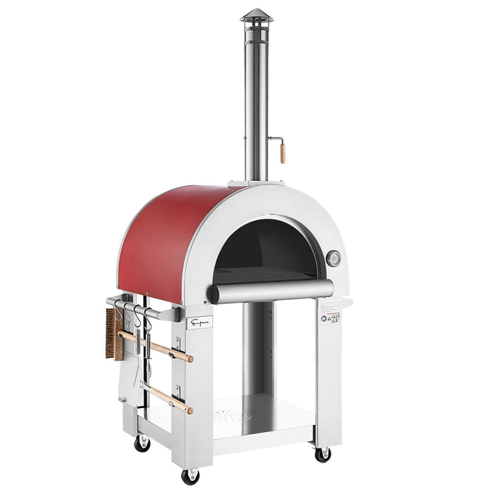 Empava Outdoor Wood-Fired Pizza Oven in Stainless Steel