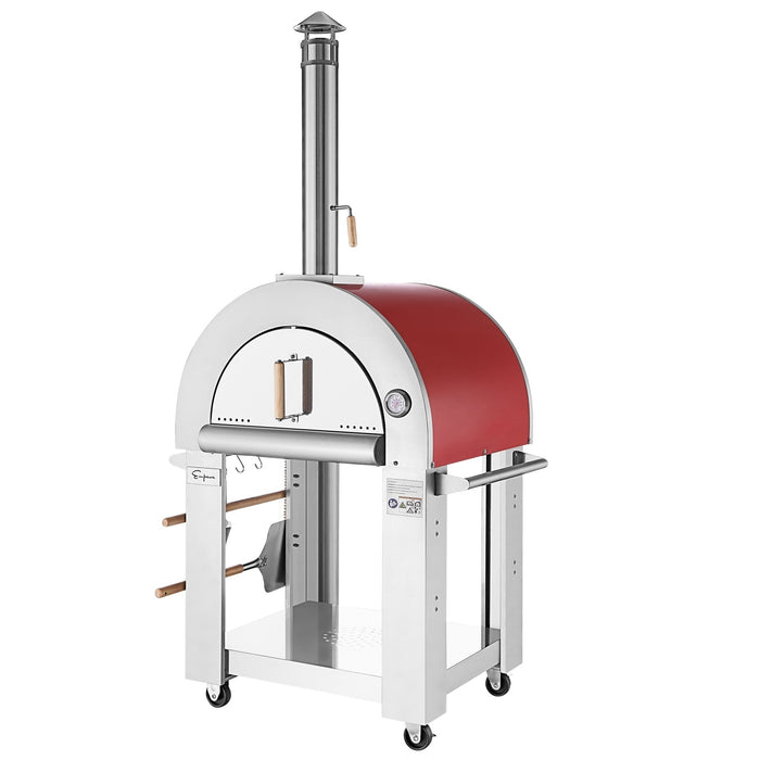 Empava Outdoor Wood-Fired Pizza Oven in Stainless Steel