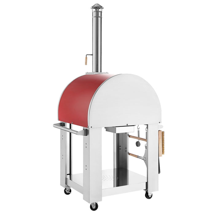 Empava Outdoor Wood-Fired Pizza Oven in Stainless Steel