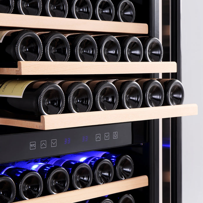 Empava 70-inch Tall Dual Zone Wine Cooler in Stainless Steel