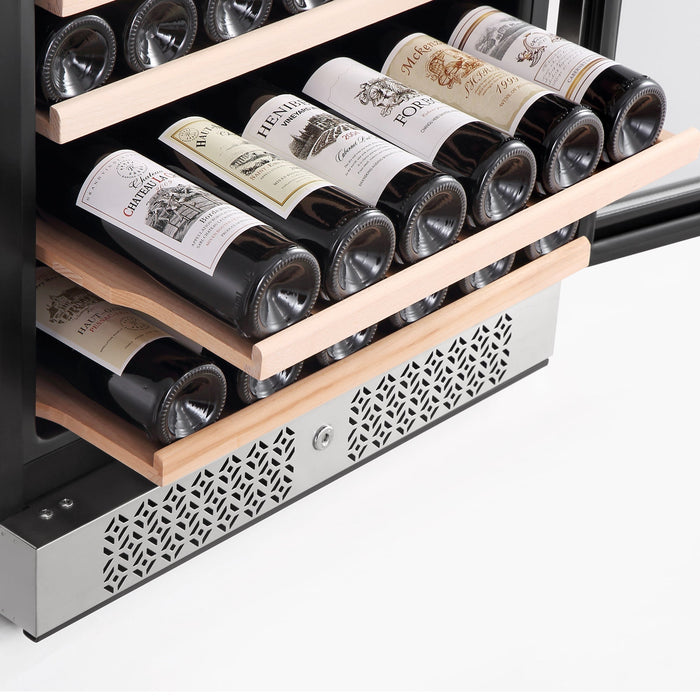 Empava 70-inch Tall Dual Zone Wine Cooler in Stainless Steel