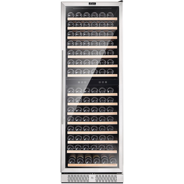 Empava 70-inch Tall Dual Zone Wine Cooler in Stainless Steel