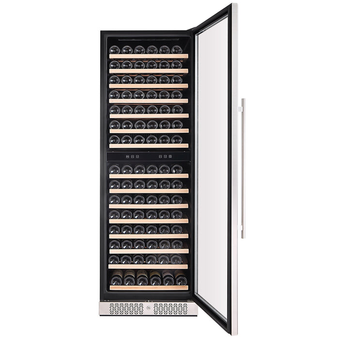 Empava 70-inch Tall Dual Zone Wine Cooler in Stainless Steel