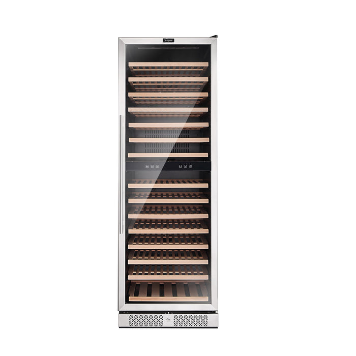 Empava 70-inch Tall Dual Zone Wine Cooler in Stainless Steel