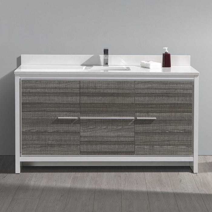 Fresca Allier Rio 60" Single Sink Modern Bathroom Vanity w/ Top & Sink