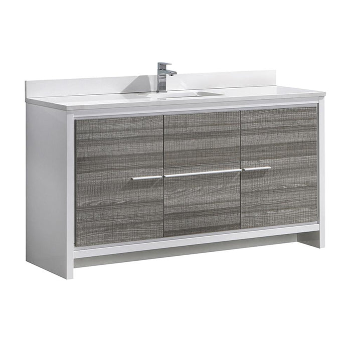 Fresca Allier Rio 60" Single Sink Modern Bathroom Vanity w/ Top & Sink