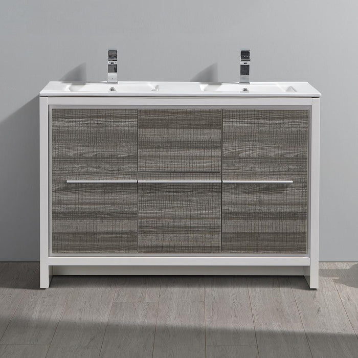 Fresca Allier Rio 48" Double Sink Modern Bathroom Vanity w/ Sink