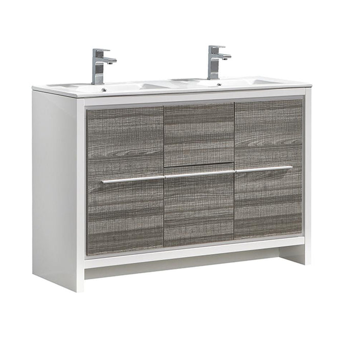 Fresca Allier Rio 48" Double Sink Modern Bathroom Vanity w/ Sink