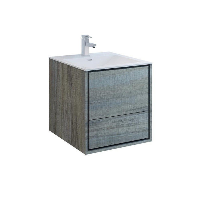 Fresca Catania 24" Wall Hung Modern Bathroom Cabinet w/ Integrated Sink