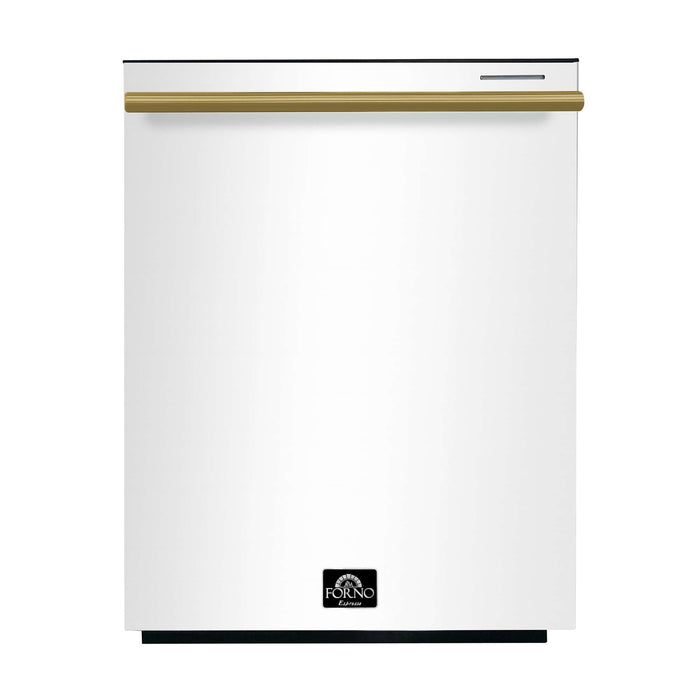 Forno Pozzo 24 " Built-In Tall Tub Top Control White Dishwasher, 49 dBA in Stainless Steel