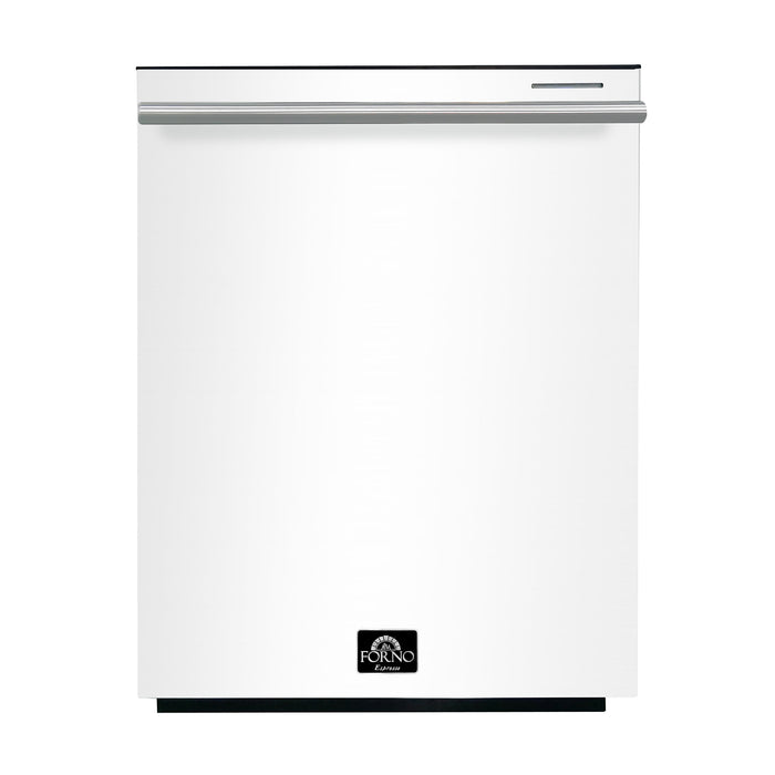 Forno Pozzo 24 " Built-In Tall Tub Top Control White Dishwasher, 49 dBA in Stainless Steel