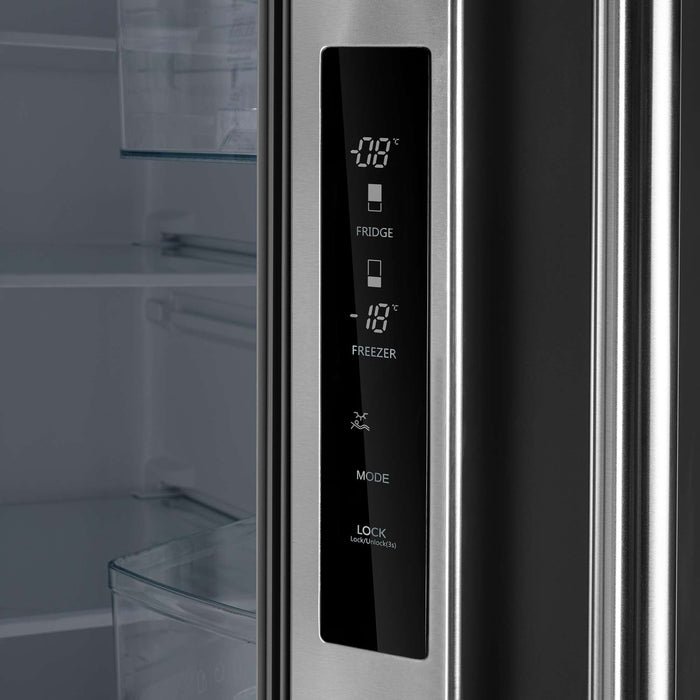 Forno Gallipoli 30" French Door Refrigerator with Bottom Freezer 17.5 cu. ft Capacity - Stainless Steel No Frost Fridge with Ice Maker