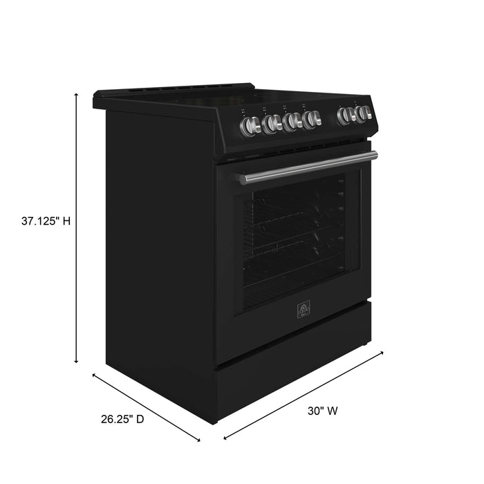 Forno Leonardo Espresso 30" Electric Range in Black