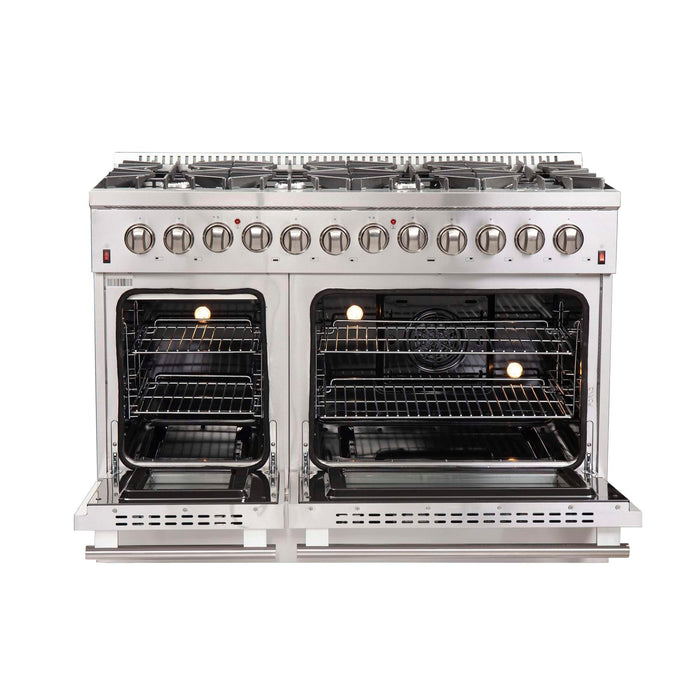 Forno Galiano 48" Freestanding Dual Fuel Range in Stainless Steel