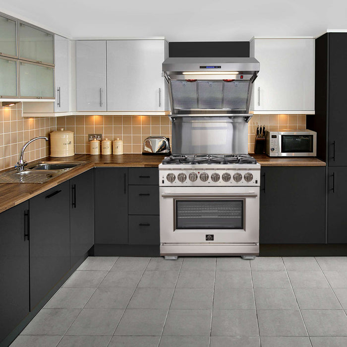 Forno Capriasca 36" Freestanding Dual Fuel Range