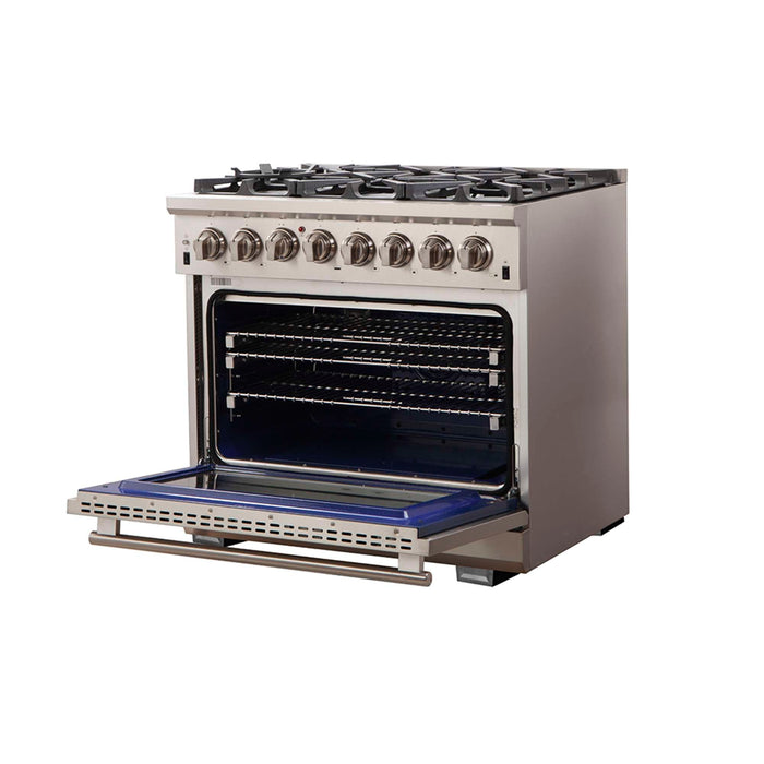 Forno Capriasca 36" Freestanding Dual Fuel Range