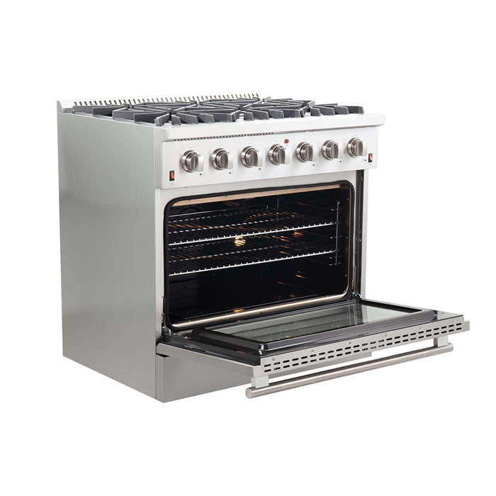 Forno Galiano 36" Freestanding Gas Range in Stainless Steel