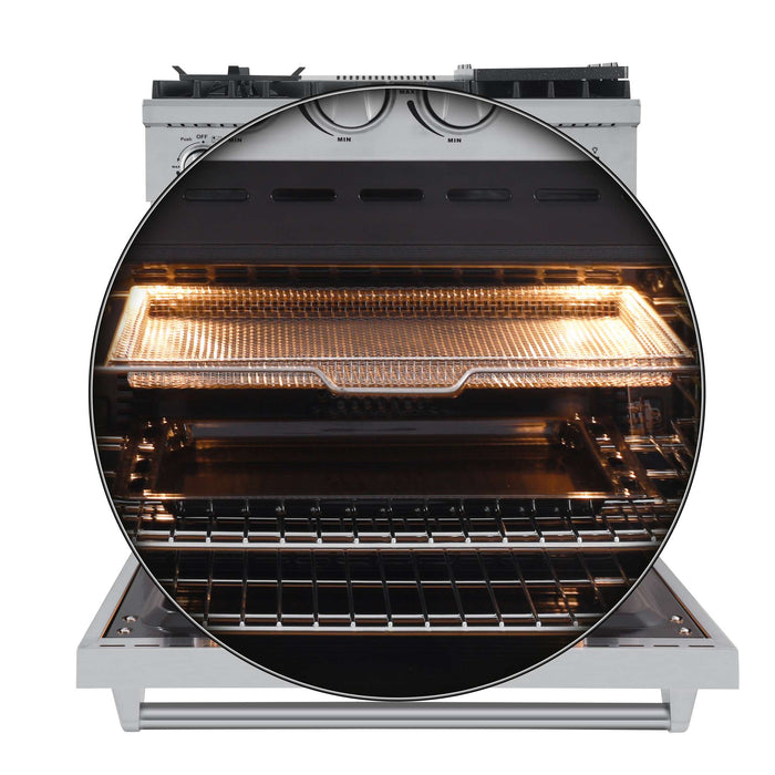 Forno Lazio 30" Freestanding Gas Range in Stainless Steel