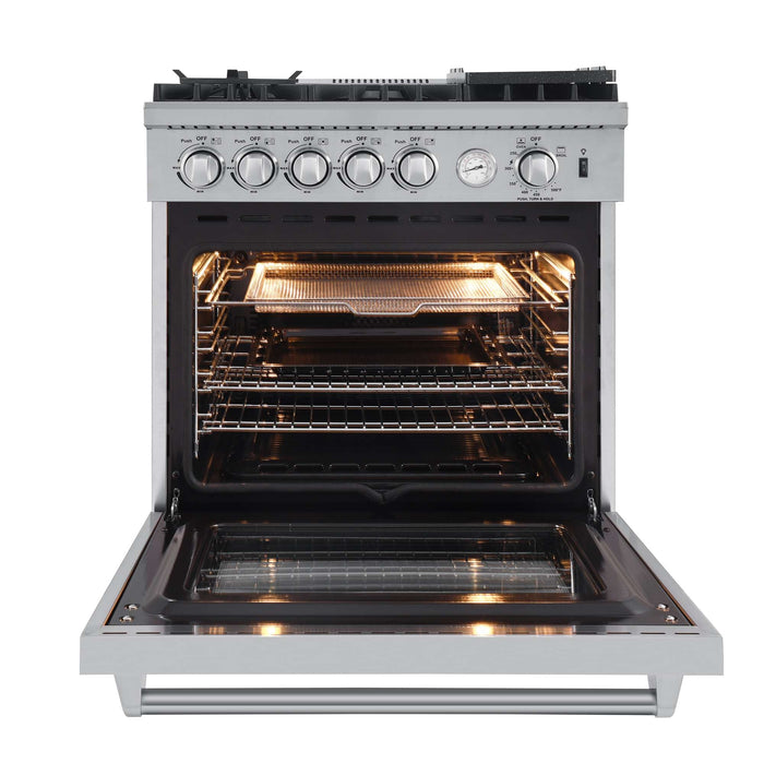 Forno Lazio 30" Freestanding Gas Range in Stainless Steel