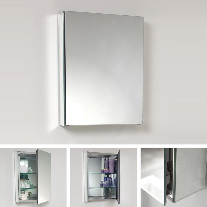 Fresca 20" Wide x 26" Tall Bathroom Medicine Cabinet w/ Mirrors