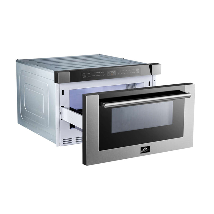 Forno Capoliveri 24" Microwave Drawer in Stainless Steel