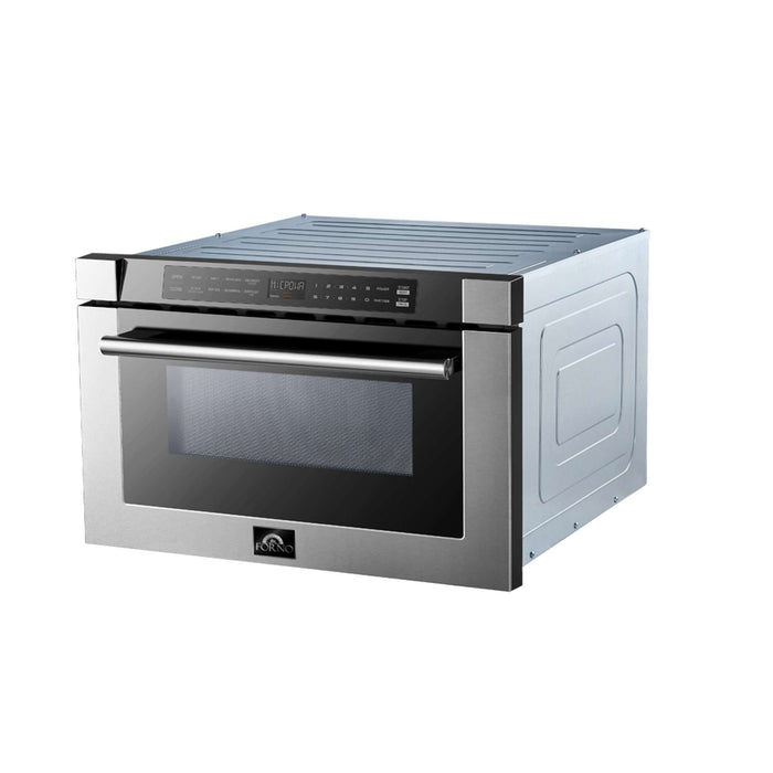 Forno Capoliveri 24" Microwave Drawer in Stainless Steel