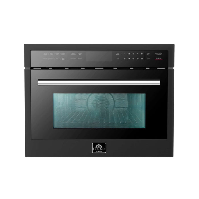 Forno Oliena Espresso Black 24" 1750 Watt Compact Oven & 1000 Watt Microwave, 1.6 cu. ft.