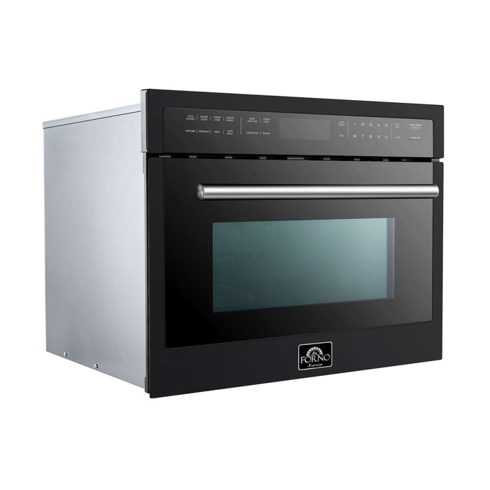 Forno Oliena Espresso Black 24" 1750 Watt Compact Oven & 1000 Watt Microwave, 1.6 cu. ft.