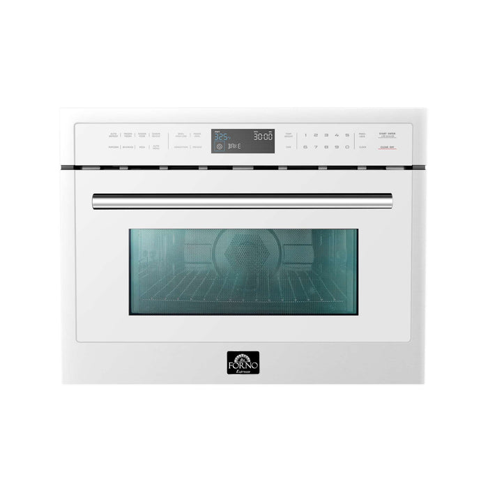 Oliena Espresso White 24" 1750 Watt Compact Oven & 1000 Watt Microwave, 1.6 cu. ft.