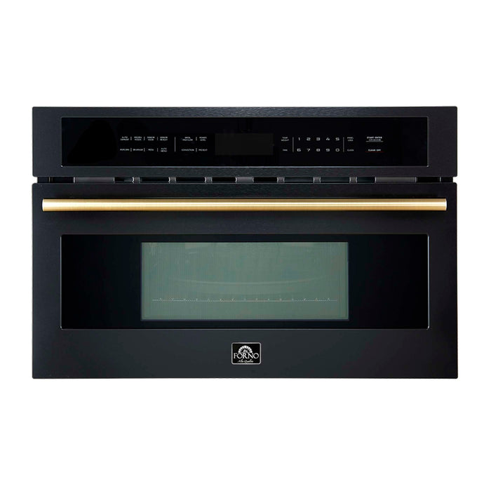 Forno Oliena Espresso Black 30 Inch 1750 Watt Compact Oven & 1000 Watt Microwave, 1.6 cu. ft.