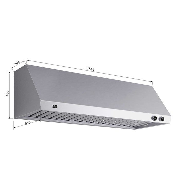 Forno Biagio 60" Wall Mounted Range Hood in Stainless Steel