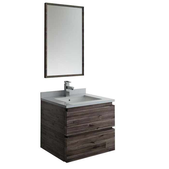 Fresca Formosa 24" Wall Hung Modern Bathroom Vanity w/ Mirror