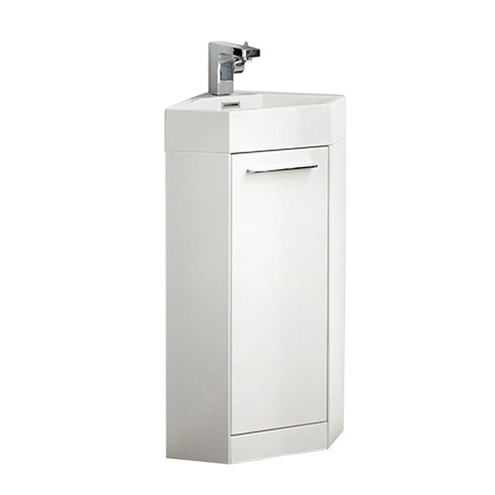 Fresca Coda 14" White Modern Corner Bathroom Vanity