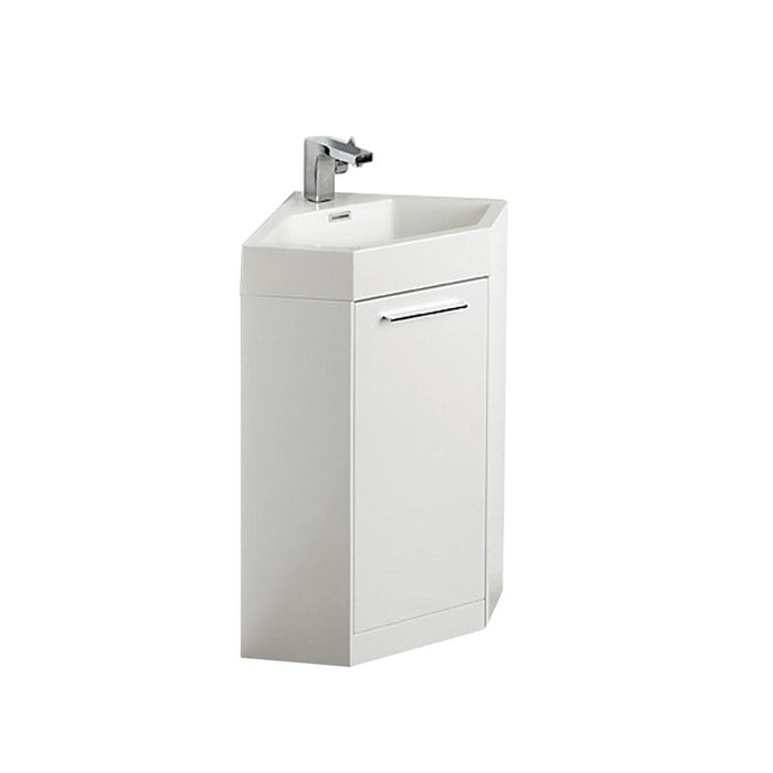 Fresca Coda 18" White Modern Corner Bathroom Vanity