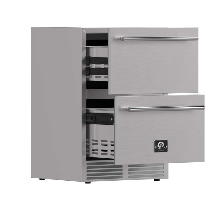 Forno Como 24" Indoor Outdoor Drawer Refrigerator, 4.87 cu.ft.