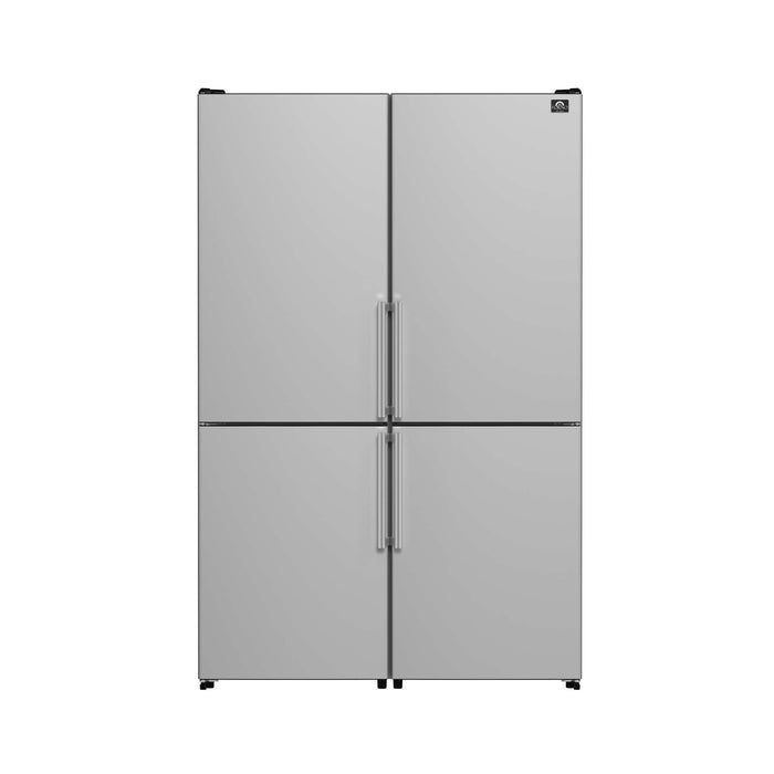 Forno Guardia 46.8" - Two 23.6" Bottom Freezer Refrigerators, Total of 21.6 cu.ft