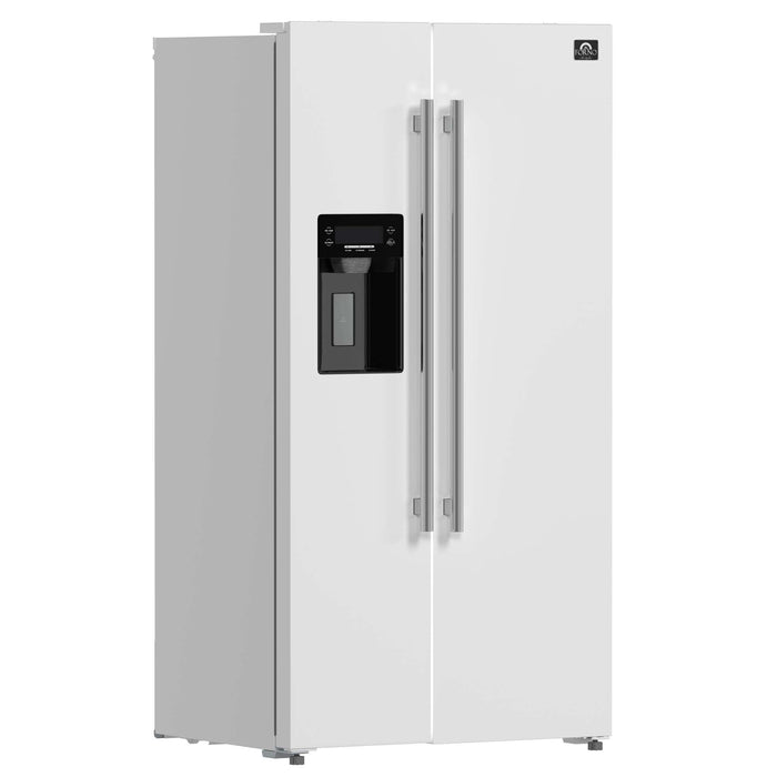 Forno Salerno Espresso 36" Side-by-Side White Refrigerator 20 cu.ft