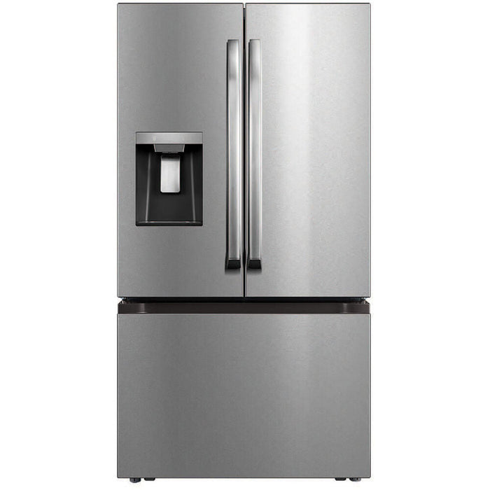 Midea 29 Cu. Ft. French Door Refrigerator with Ice & Water Dispenser, WiFi Connectivity, Stainless Steel Finish