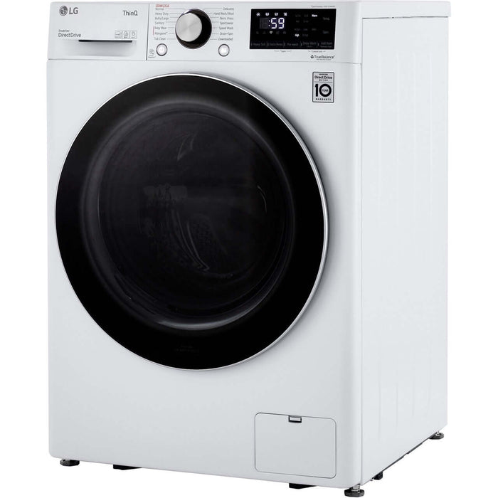 LG 24 in. 2.4-Cu. Ft. Compact Front Load Washer with Built-In Intelligence in White