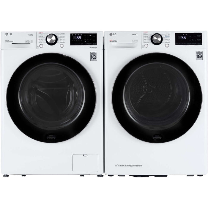 LG 24 in. 2.4-Cu. Ft. Compact Front Load Washer with Built-In Intelligence in White