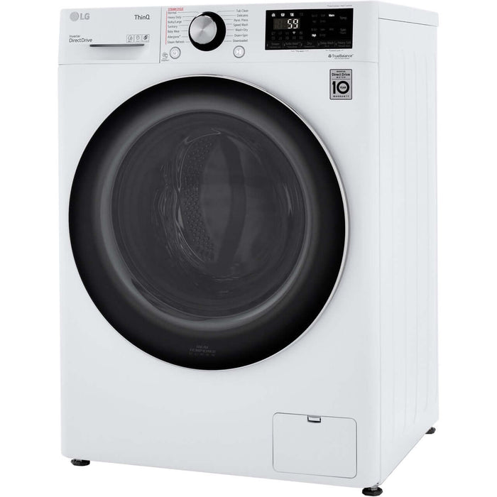 LG 24 in. 2.4-Cu.ft. Smart Wi-Fi Enabled Compact Front Load All-In-One Washer/Dryer Combo with Built-In Intelligence in White