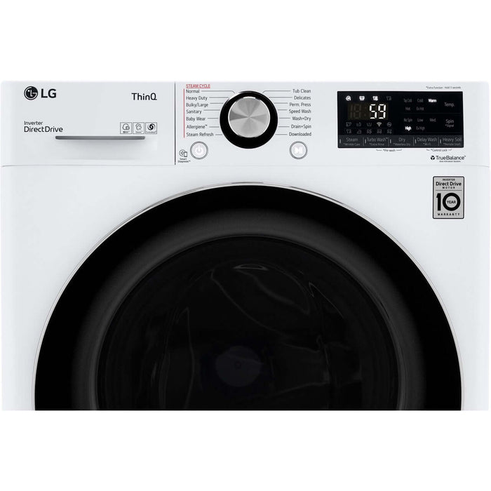 LG 24 in. 2.4-Cu.ft. Smart Wi-Fi Enabled Compact Front Load All-In-One Washer/Dryer Combo with Built-In Intelligence in White