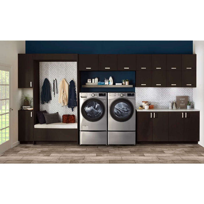 LG 27 In. 4.5-Cu. Ft. Front Load Washer with Steam Technology in Graphite Steel