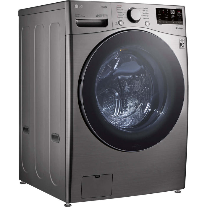 LG 27 In. 4.5-Cu. Ft. Front Load Washer with Steam Technology in Graphite Steel