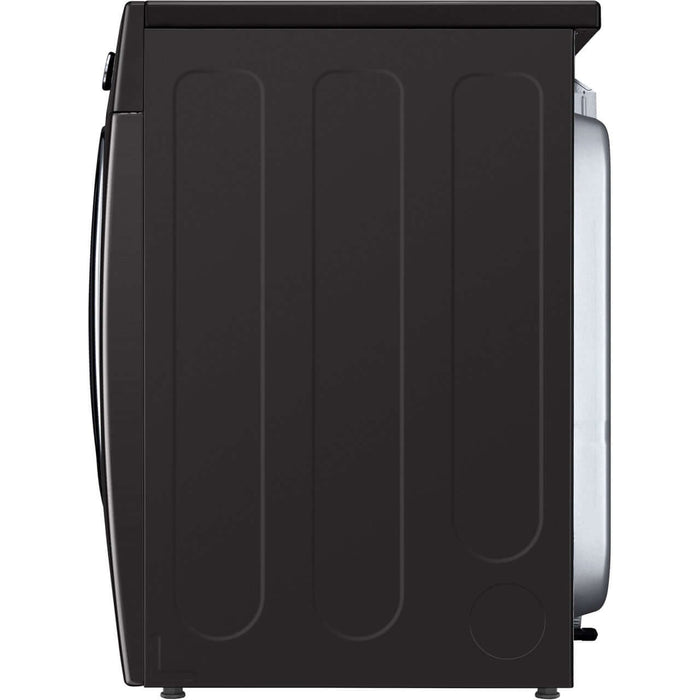 LG 27 In. 7.4-Cu. Ft. Electric Dryer with TurboSteam and Built-In Intelligence in Black Steel