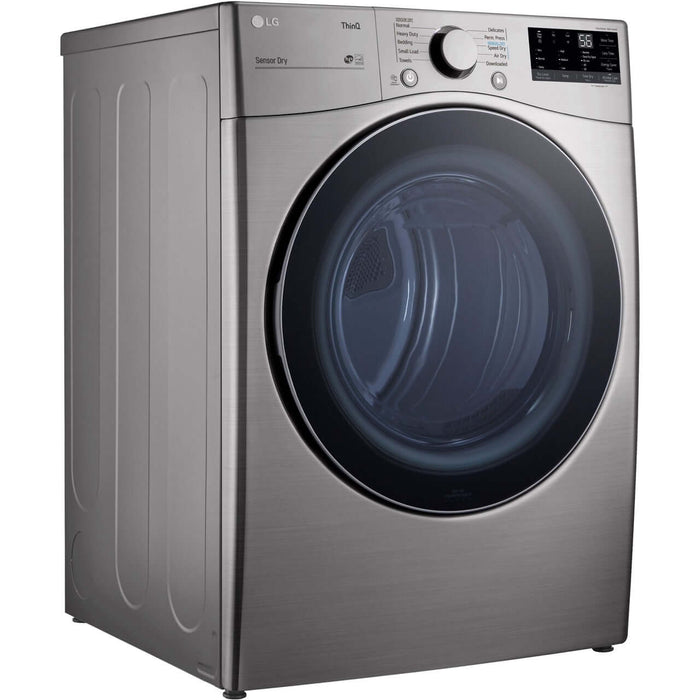 LG 27 In. 7.4-Cu. Ft. Front Load Electric Dryer with Built-In Intelligence in Graphite Steel