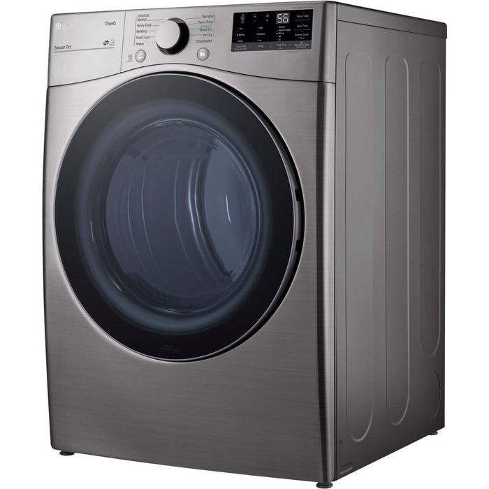 LG 27 In. 7.4-Cu. Ft. Front Load Electric Dryer with Built-In Intelligence in Graphite Steel