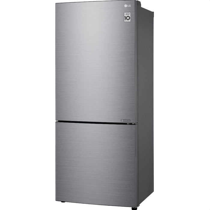 LG 28 in. Bottom Freezer Refrigerator in Platinum Silver 14.7 Cu. Ft.